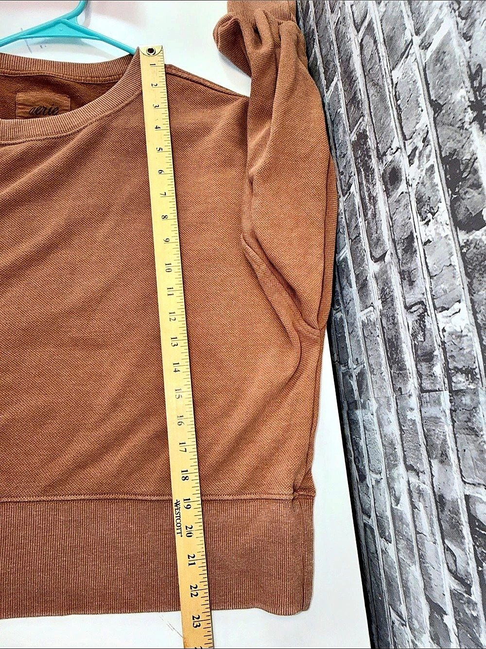 Aerie Brown Textured Sweatshirt - Picture 8 of 9
